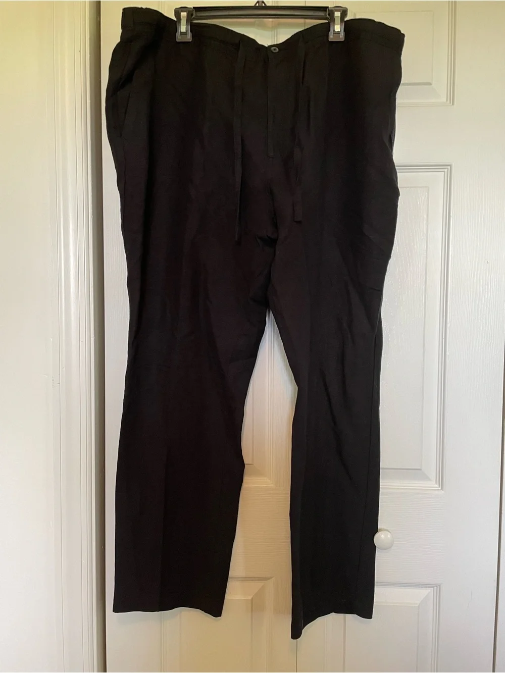 NWT  Men’s Cubavera Black Linen Blend Drawstring Pants  XXL